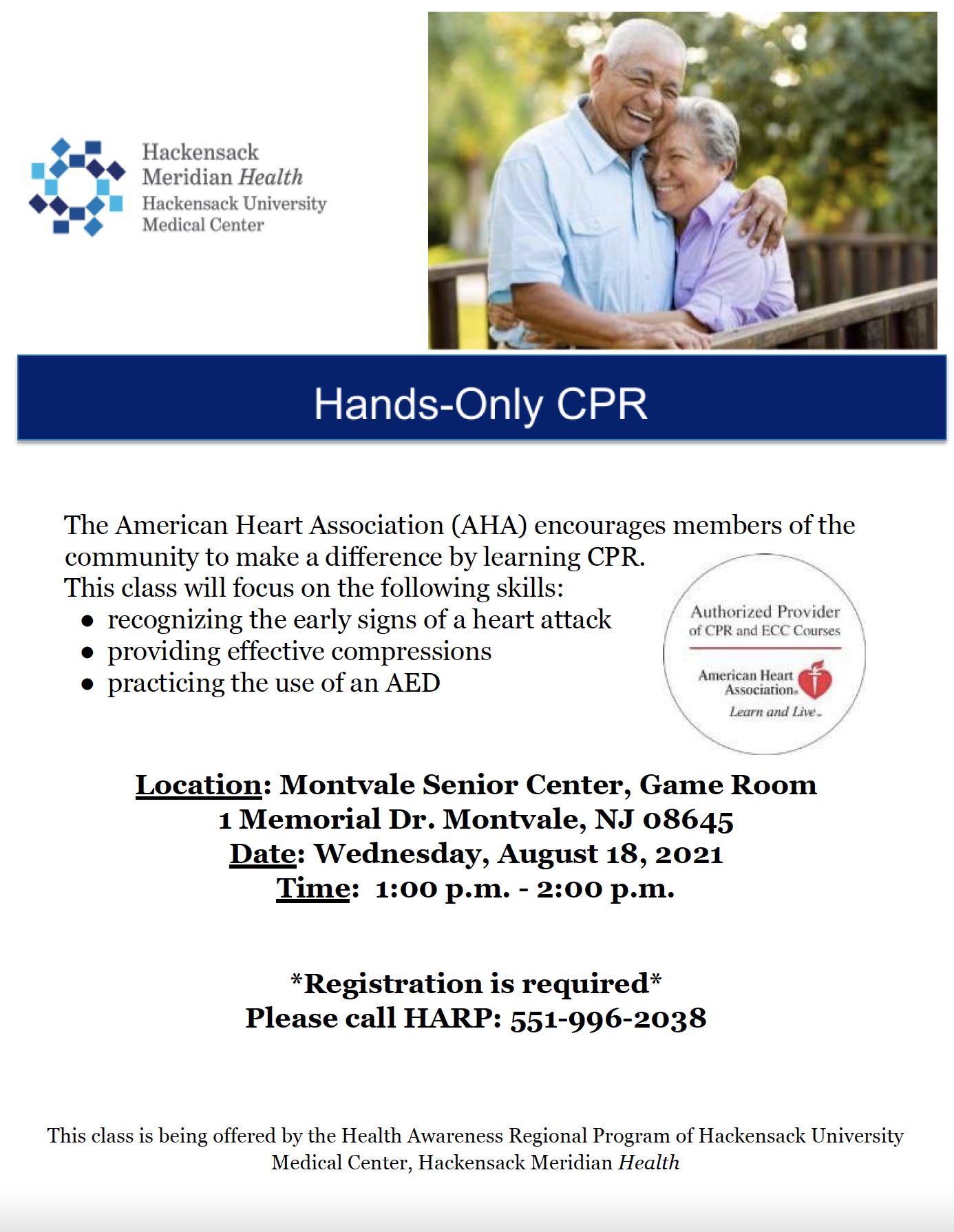 CPR Training Event Flyer